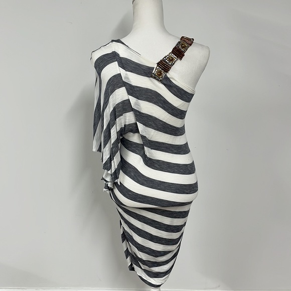 Bebe Striped Sheath Dress - Picture 5 of 6